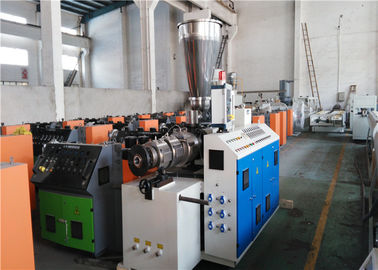 High Capacity Conical Twin Screw Extruder For PVC / WPC Profile Extrusion