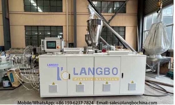 50-200mm PVC-U przewód wytłaczania z 80/156 55kw zintegrowane skrzynia biegów i  Motor