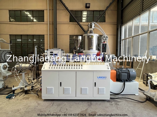 Wysokiej prędkości 63-90mm HDPE Pipe Extrusion Line Single Screw Design