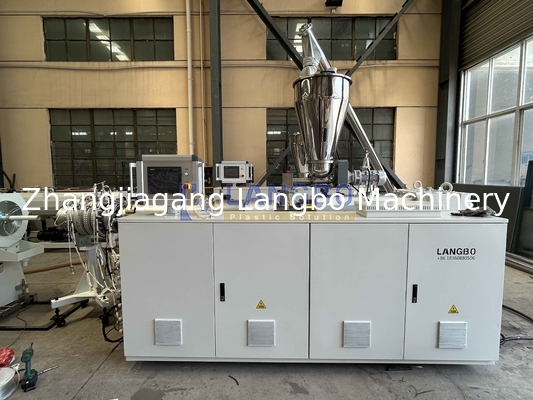 Linia produkcji rur drenażowych PVC z wytłaczaczem 80/156 i maszyną do wtykania gniazd