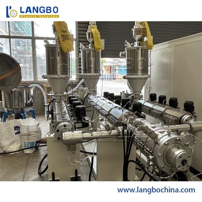 Wielowarstwowa linia do wytłaczania rur Ppr 16 mm - 63 mm 180 kg / H  PLC