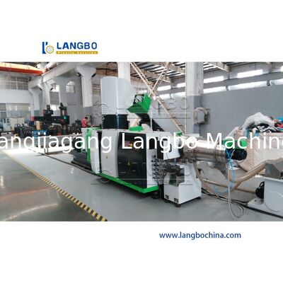 Linia do recyklingu tworzyw sztucznych dla mieszanych odpadów z materiałów PET PP PE, CE, trzystopniowa krusząco-myjąco-susząco-granulująca