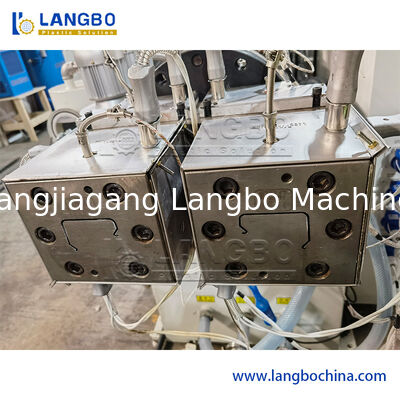 55/110 Conical Twin Screw Extruder PVC Profile Extrusion Line for 1180mm Cable Trunk with 22KW Motor Power