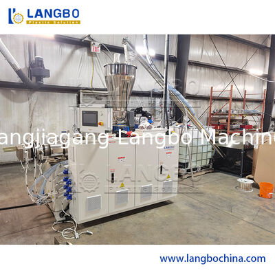 PVC Profile Extrusion Line with 55/110 Conical Twin Screw Extruder for 1180mm Cable Trunking and 22KW Motor Power