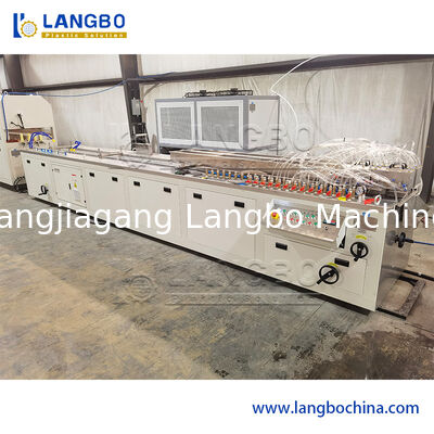 PVC Profile Extrusion Line with 55/110 Conical Twin Screw Extruder for 1180mm Cable Trunking and 22KW Motor Power