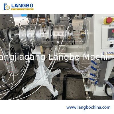 Linia do wytłaczania rur PPR 3-warstwowych koekstruzyjnych o wydajności 350 kg/h i sterowaniu SIEMENS PLC