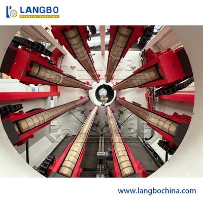 Linia wytłaczania rurociągów z PVC. Prężnica 16 630 mm.