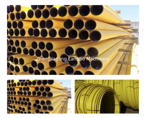 Linia do wytłaczania rur PE HDPE gazowych 65 mm w pełni automatyczna